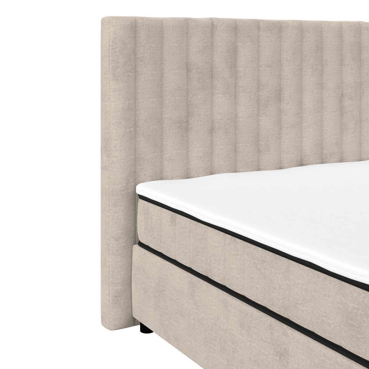 Boxbett Maya 200 - Sandfarben/Schwarz, MODERN, Holz/Holzwerkstoff (200/200cm)