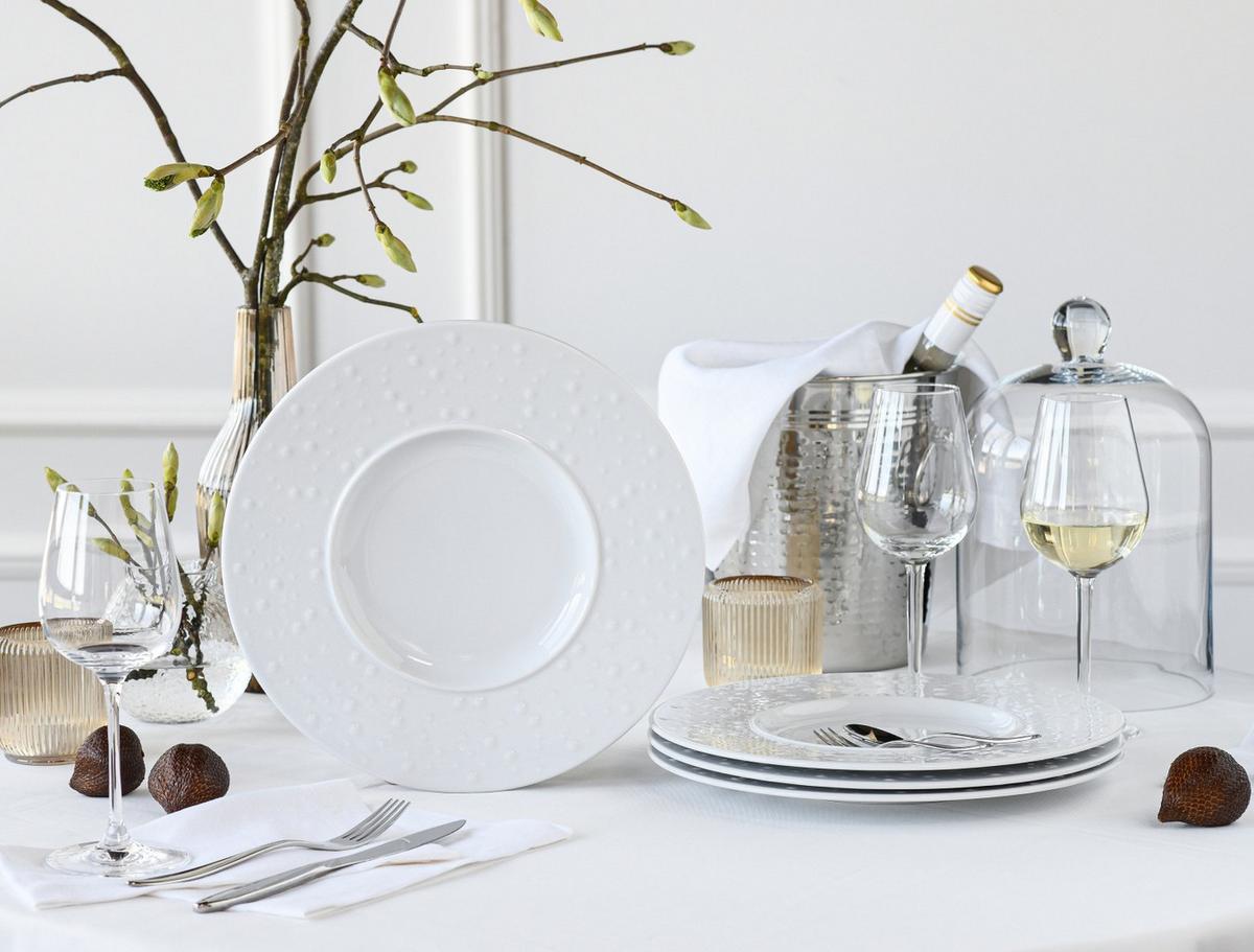 Gourmetteller Porzellan, weiß - Weiß, Basics, Keramik (30/2,5cm) - Creatable