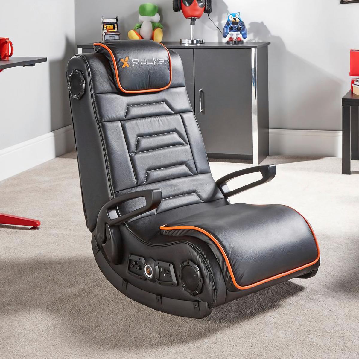 Gamingsessel Sentinel 4.1 - Schwarz, MODERN, Textil (62/87/90cm) - X Rocker