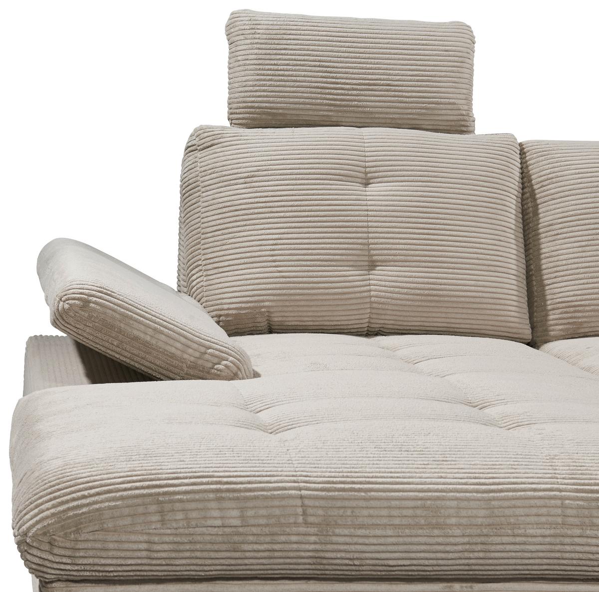 Wohnlandschaft Ascot Grau U: 170x324x220 Cm - Eichefarben/Grau, KONVENTIONELL, Textil (170/324/220cm) - MID.YOU