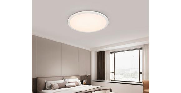 Led-deckenleuchte Albina - Weiß, MODERN, Kunststoff/Metall (45/6,8cm) - Luca Bessoni