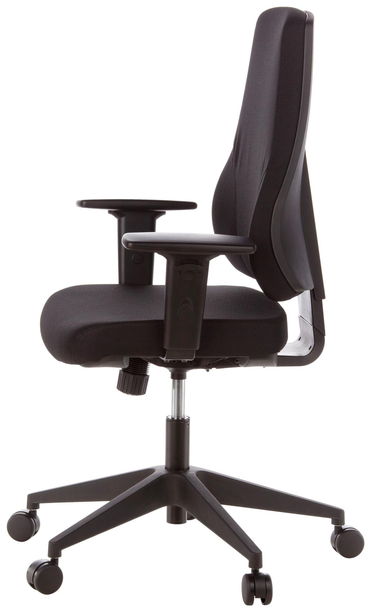 Bürostuhl Pro-Tec 100 mit Armstützen Schwarz - Schwarz, MODERN, Kunststoff/Textil (57/126/45cm) - MID.YOU