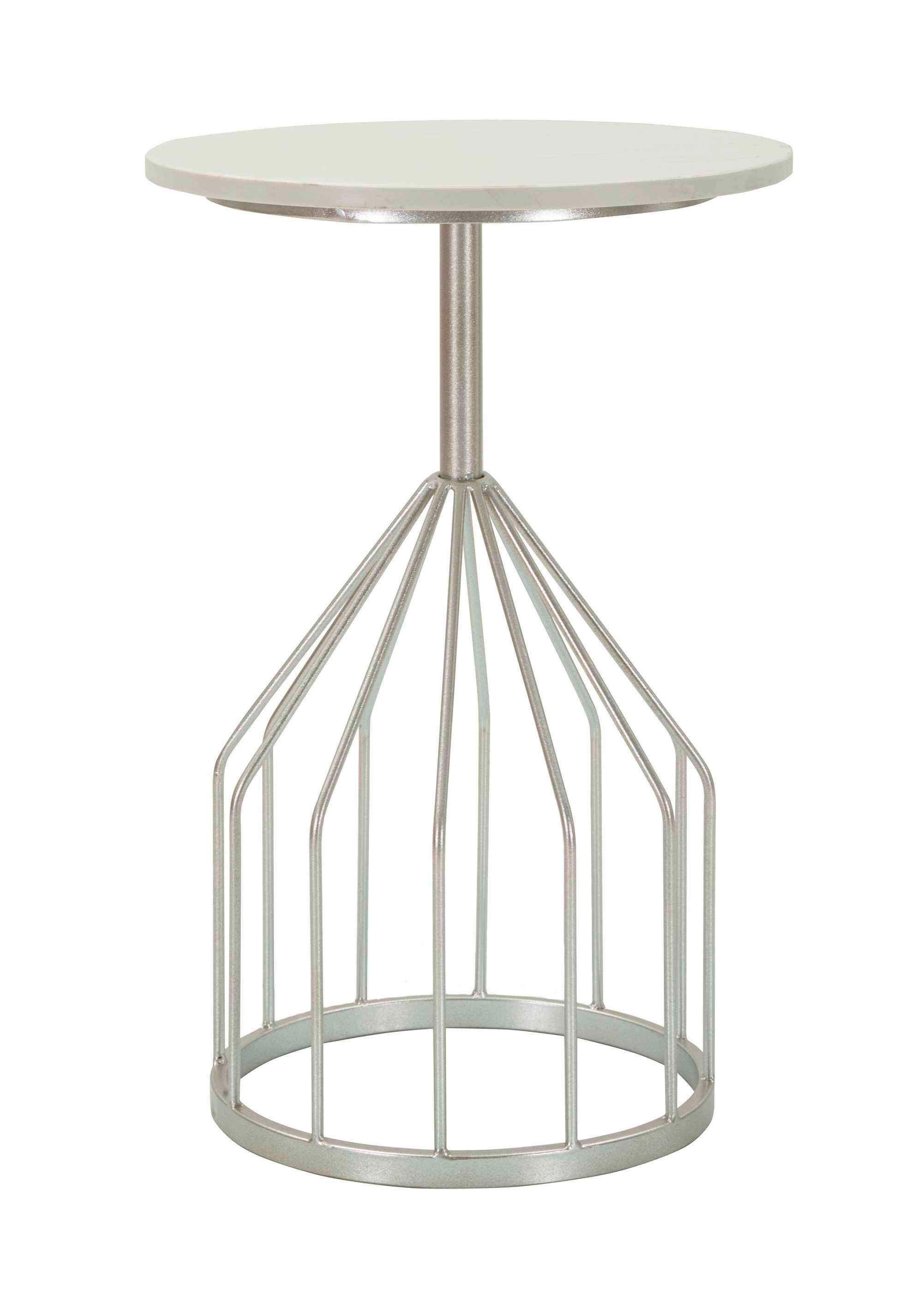Couchtisch Cup Silberfarben B: 37,5 cm - Silberfarben, Basics, Stein/Metall (37,5/58cm)