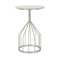 KONFERENČNÝ STOLÍK CUP - strieborná, Basics, kov/kameň (37,5/58cm)