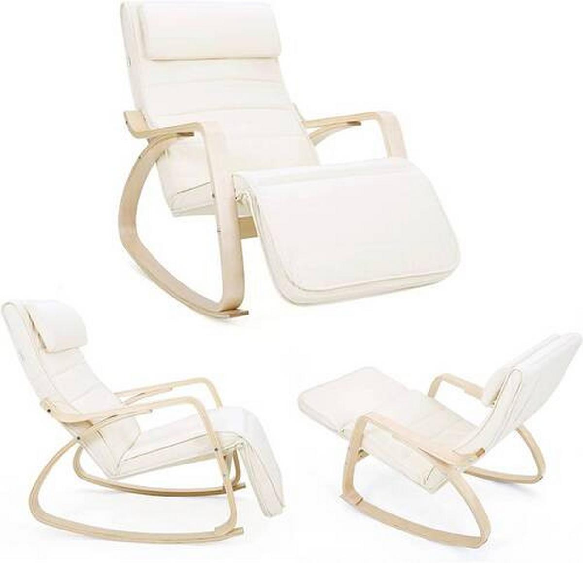 Relaxačné kreslo s vankúšom béžové - béžová, Trend, drevo/textil (115/91/55cm) - Boxxx