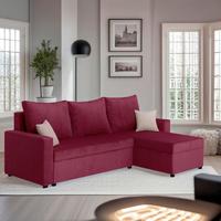 Ecksofa Star Rot S: 228x147 Cm - Rot, Design, Holzwerkstoff/Textil (228/147cm) - P & B