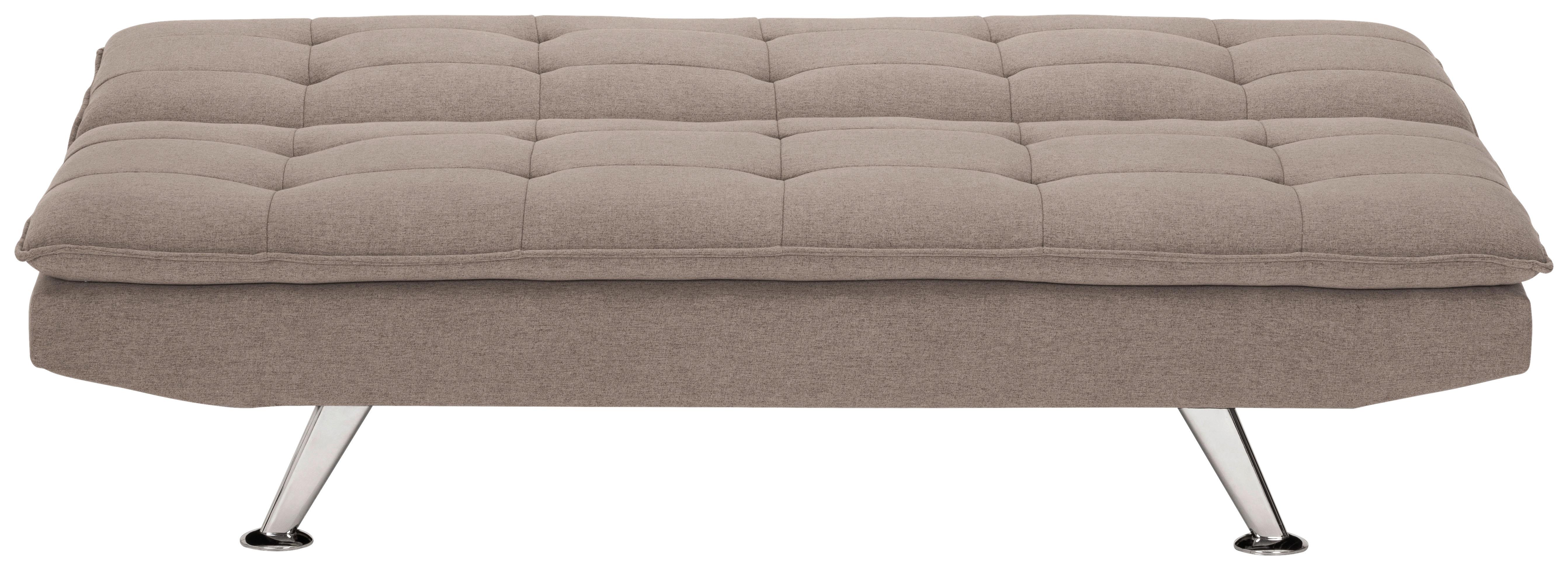 Schlafsofa Turin - Silberfarben/Braun, Basics, Textil (194/87/102cm) - MID.YOU