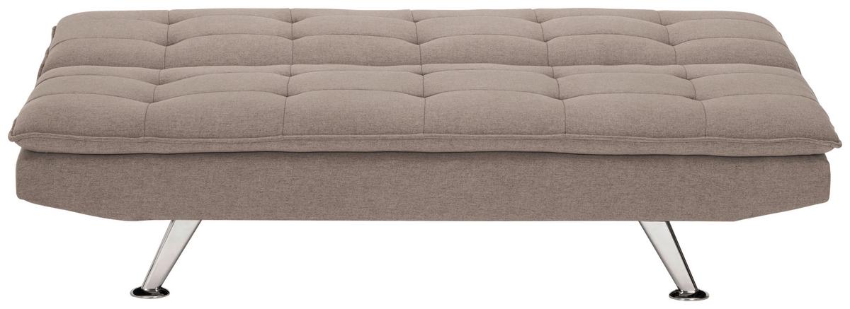 Schlafsofa Turin - Silberfarben/Braun, Basics, Textil (194/87/102cm) - MID.YOU