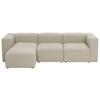 Ecksofa Lena Creme Flachgewebe - Creme, Design, Textil (275/73/160cm) - Max Winzer