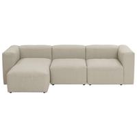 Ecksofa Lena Creme Flachgewebe - Creme, Design, Textil (275/73/160cm) - Max Winzer