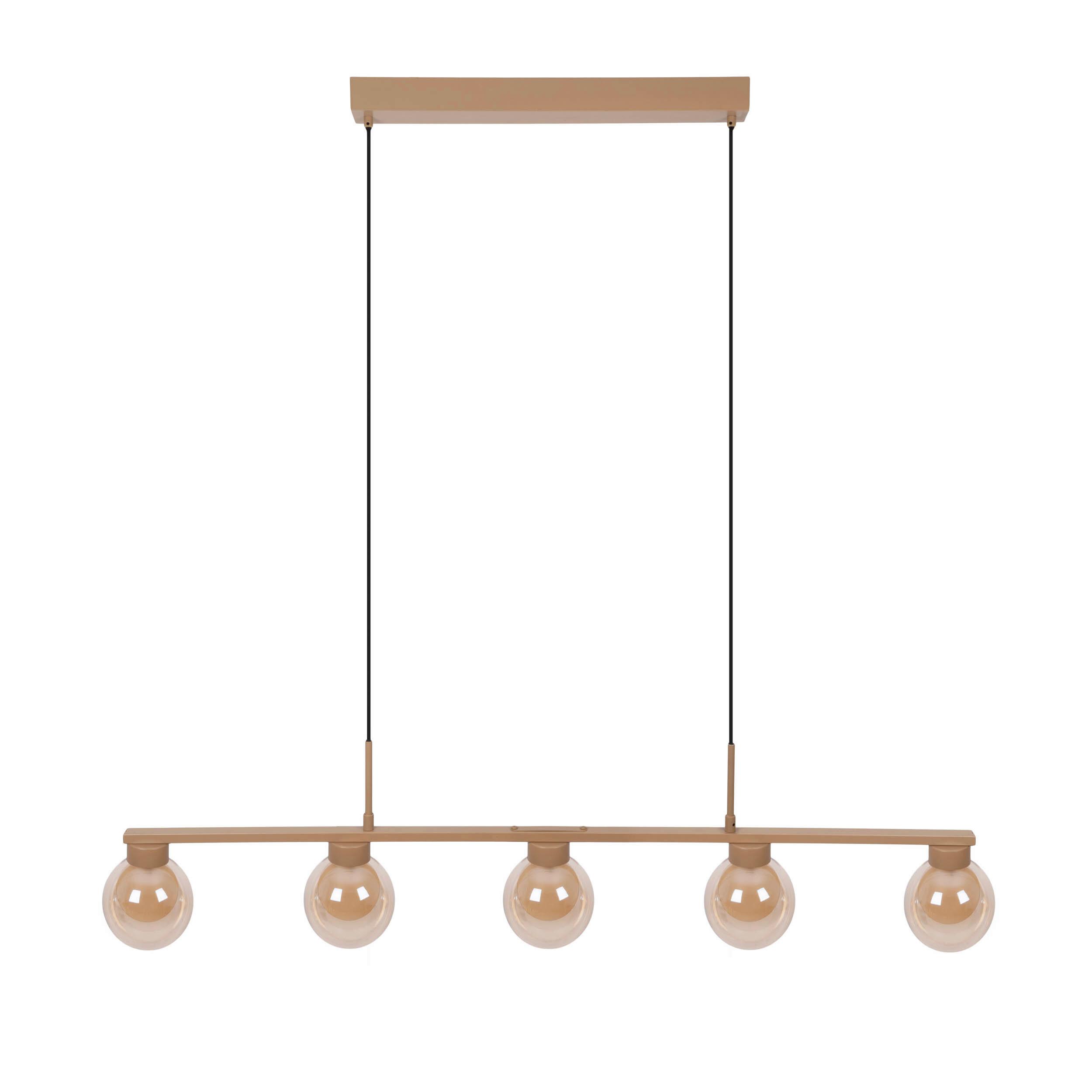 Hängeleuchte Exkl. G9, 25w - Braun, KONVENTIONELL, Glas/Metall (116/12/150cm) - Näve