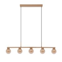 Hängeleuchte Exkl. G9, 25w - Braun, KONVENTIONELL, Glas/Metall (116/12/150cm) - Näve