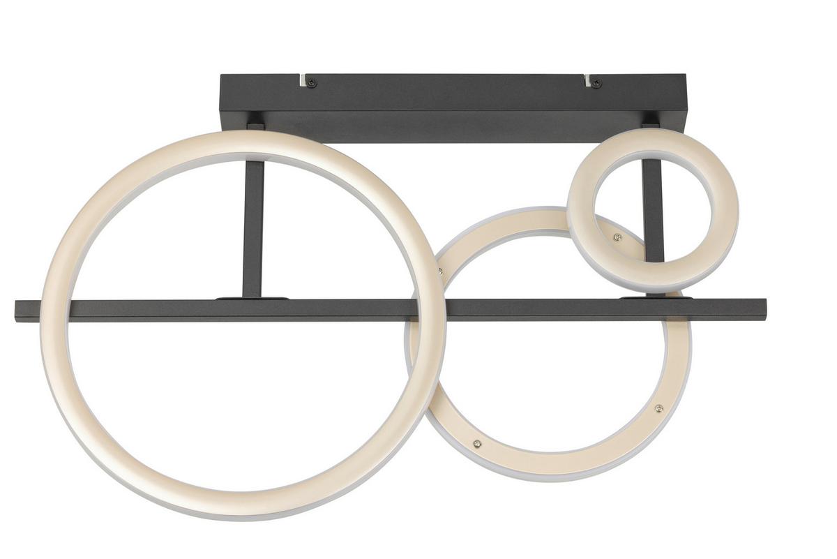 LED-Deckenleuchte Ceyada - Champagner/Schwarz, Basics, Kunststoff/Metall (65/40/7cm)