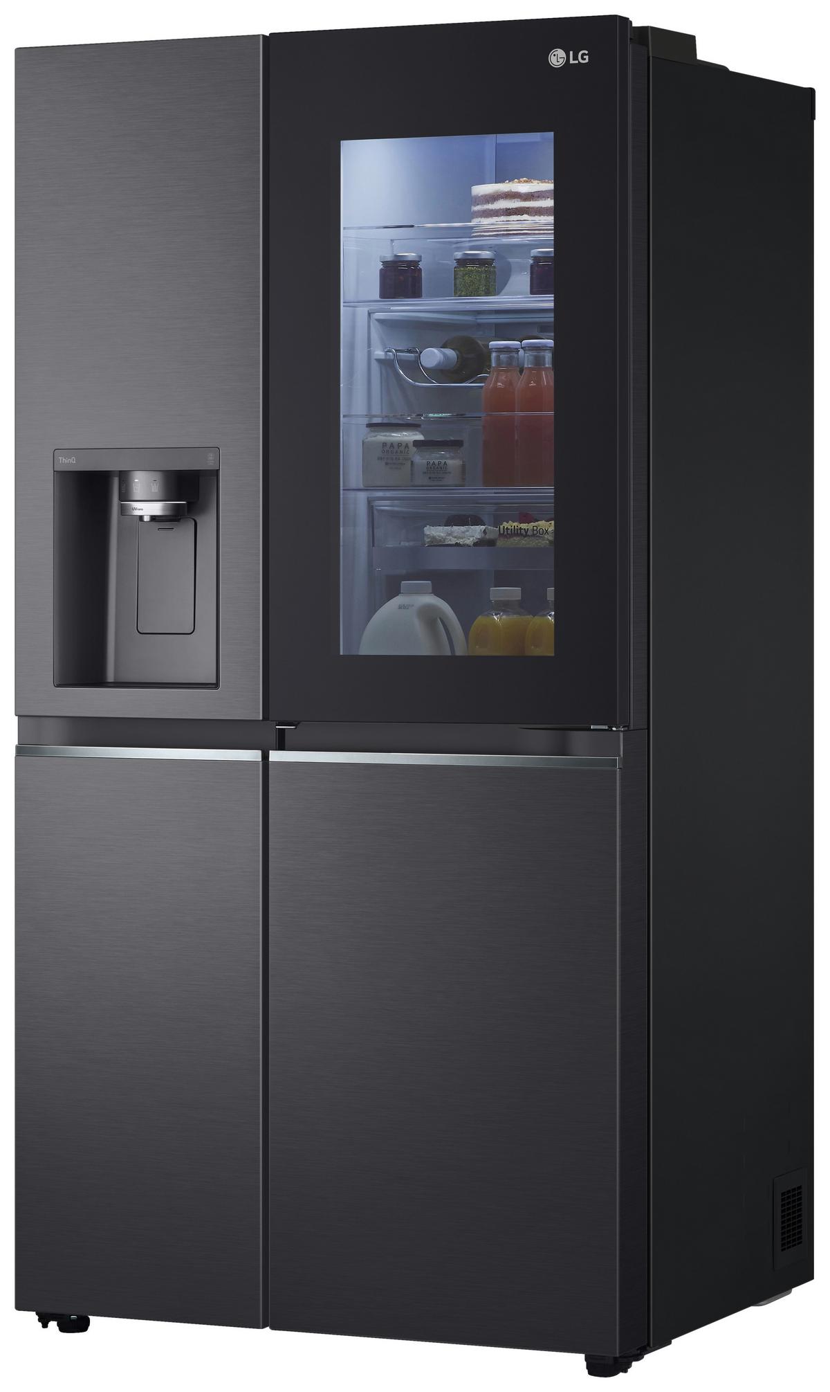 Side-by-side Gsxv90mcde Schwarz - Schwarz, Basics, Glas/Kunststoff (91,3/179/73,5cm) - LG