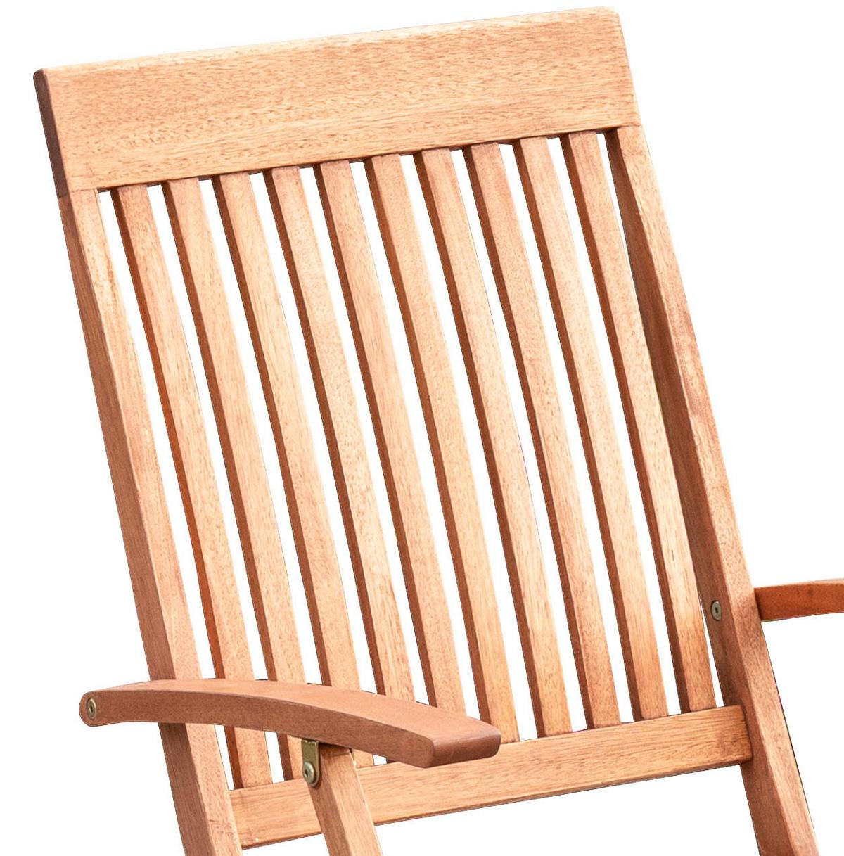 Gartengarnitur 3-tlg. Comodoro Eukalyptusholz - Braun, KONVENTIONELL, Holz - Gardenson