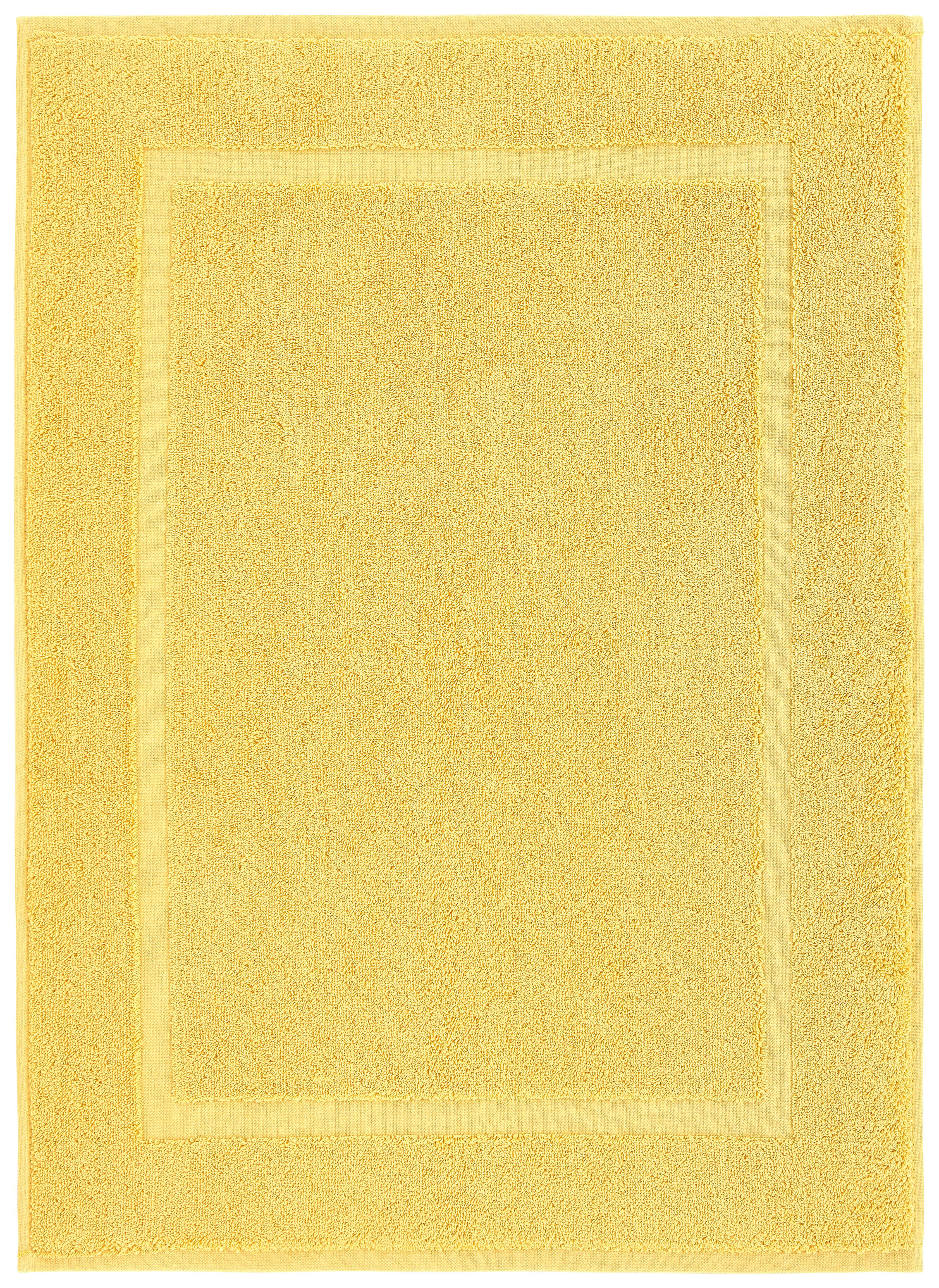 KÚPEĽŇOVÁ PREDLOŽKA Melanie, 50/70cm, žltá - žltá, textil (50/70cm) - Modern Living