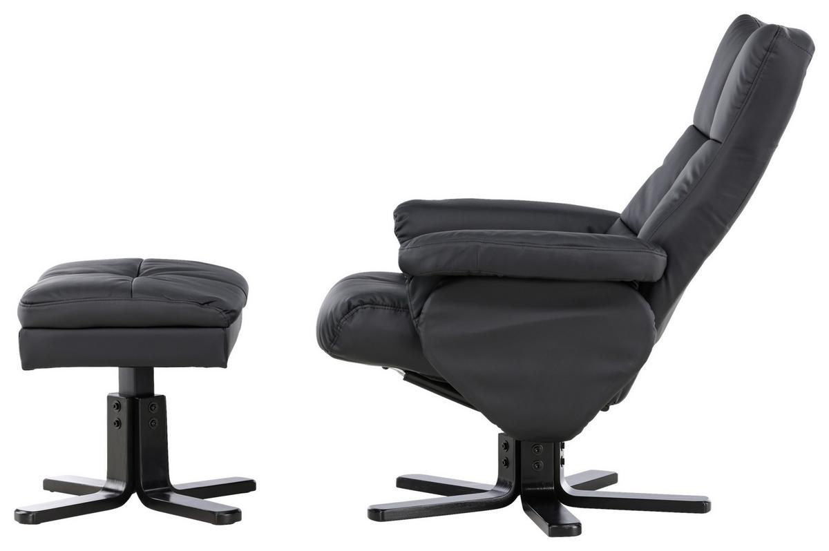 Relaxsesselset Sven - Schwarz, Design, Textil/Metall (78/101/90cm) - Livetastic