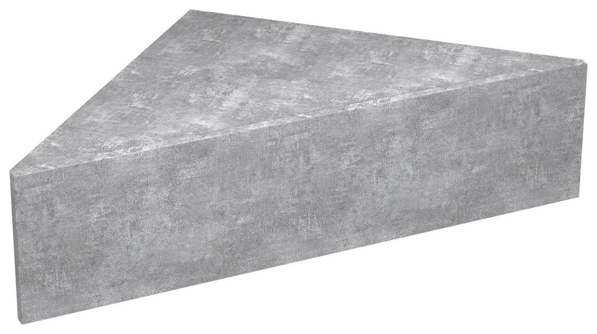 Nachkästchen Beton-Grau H: 15 cm USAl S - Grau, MODERN, Holzwerkstoff (60/15/42,4cm) - MID.YOU