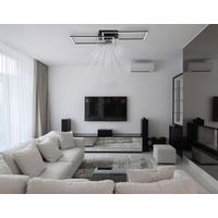 Deckenventilator 67243-30bf - Opal/Schwarz, Design, Kunststoff/Metall (90/30/15cm) - Globo