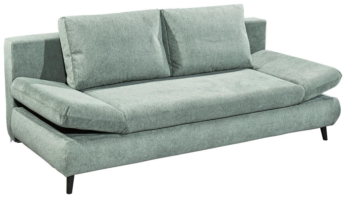2-sitzer-sofa Mit Schlaffunktion Sunny B: 212 Cm - Graublau/Schwarz, KONVENTIONELL, Holzwerkstoff/Textil (212/88/101cm) - MID.YOU