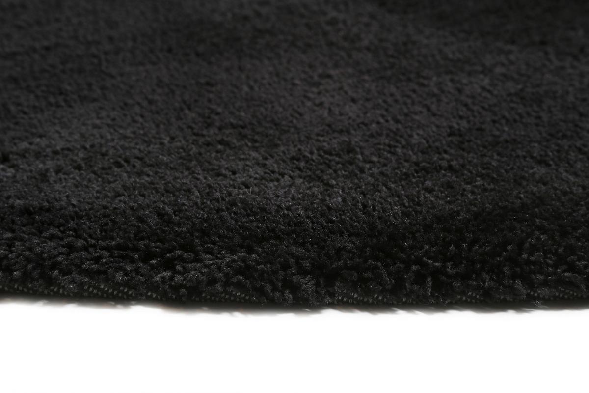 Hochflorteppich Schwarz, Ø: Ca. 120 Cm - Schwarz, Basics, Textil (120cm) - Esprit