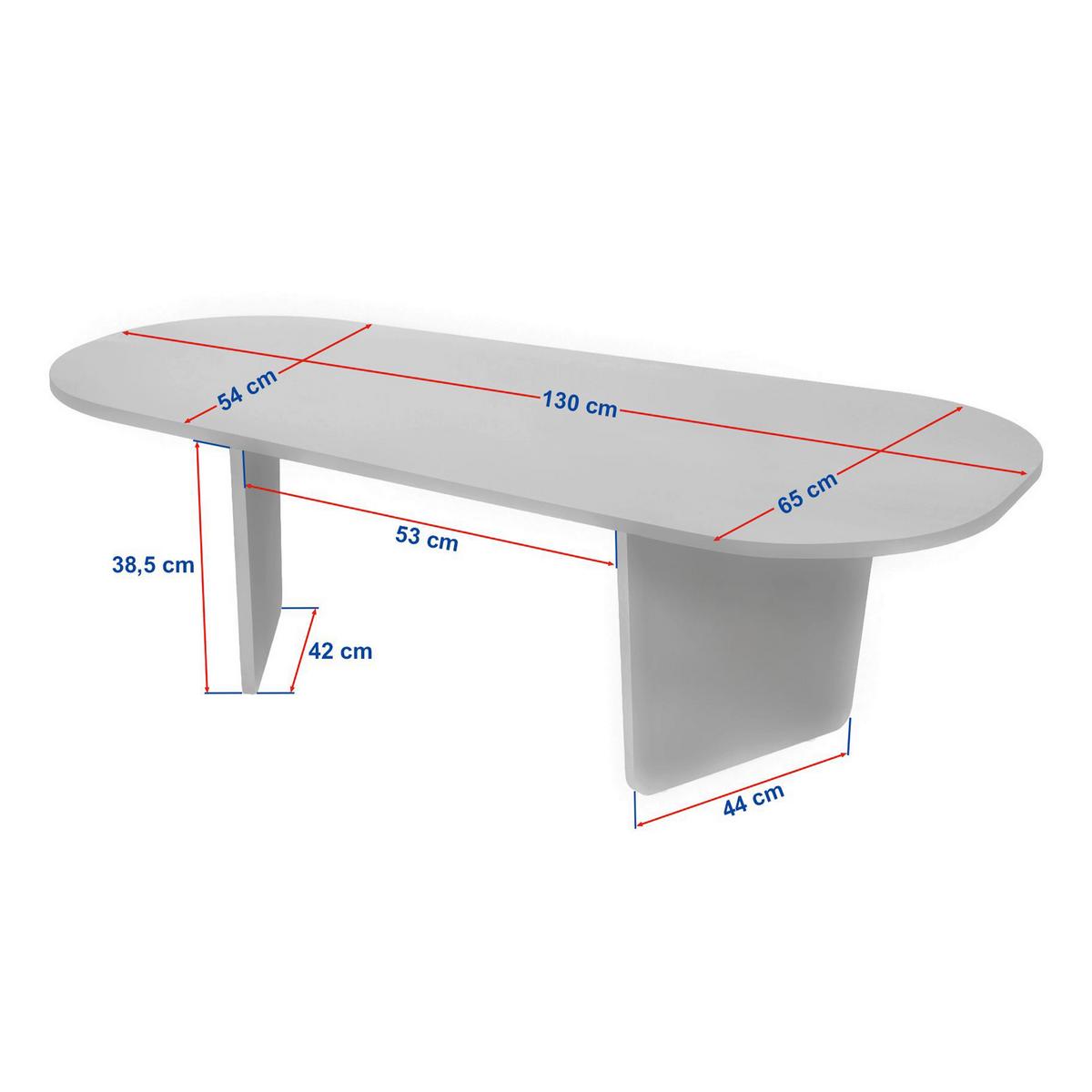 COUCHTISCH Ovalis Walnussfarben L: 130cm - Walnussfarben, Design, Holzwerkstoff (130/65/40cm) - MID.YOU