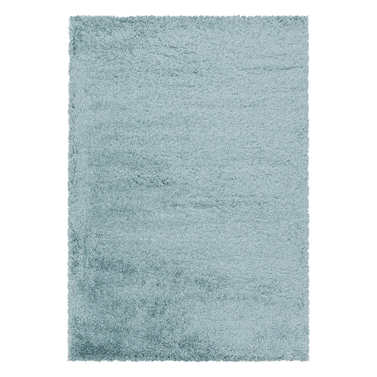 Hochflor Teppich Blau Naturfaser Fluffy 160x230 cm - Blau, Basics, Textil (160/230cm)
