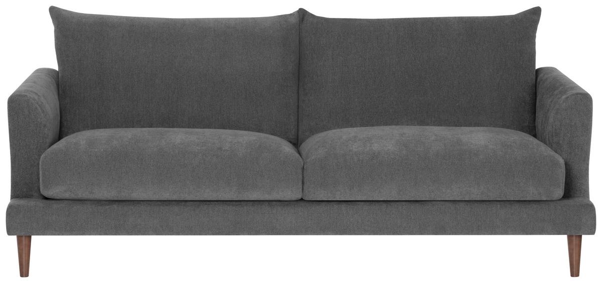 3-Sitzer-Sofa Sofia Royal B: 206 cm Grau - Dunkelbraun/Grau, KONVENTIONELL, Textil (206/82/97cm) - MID.YOU