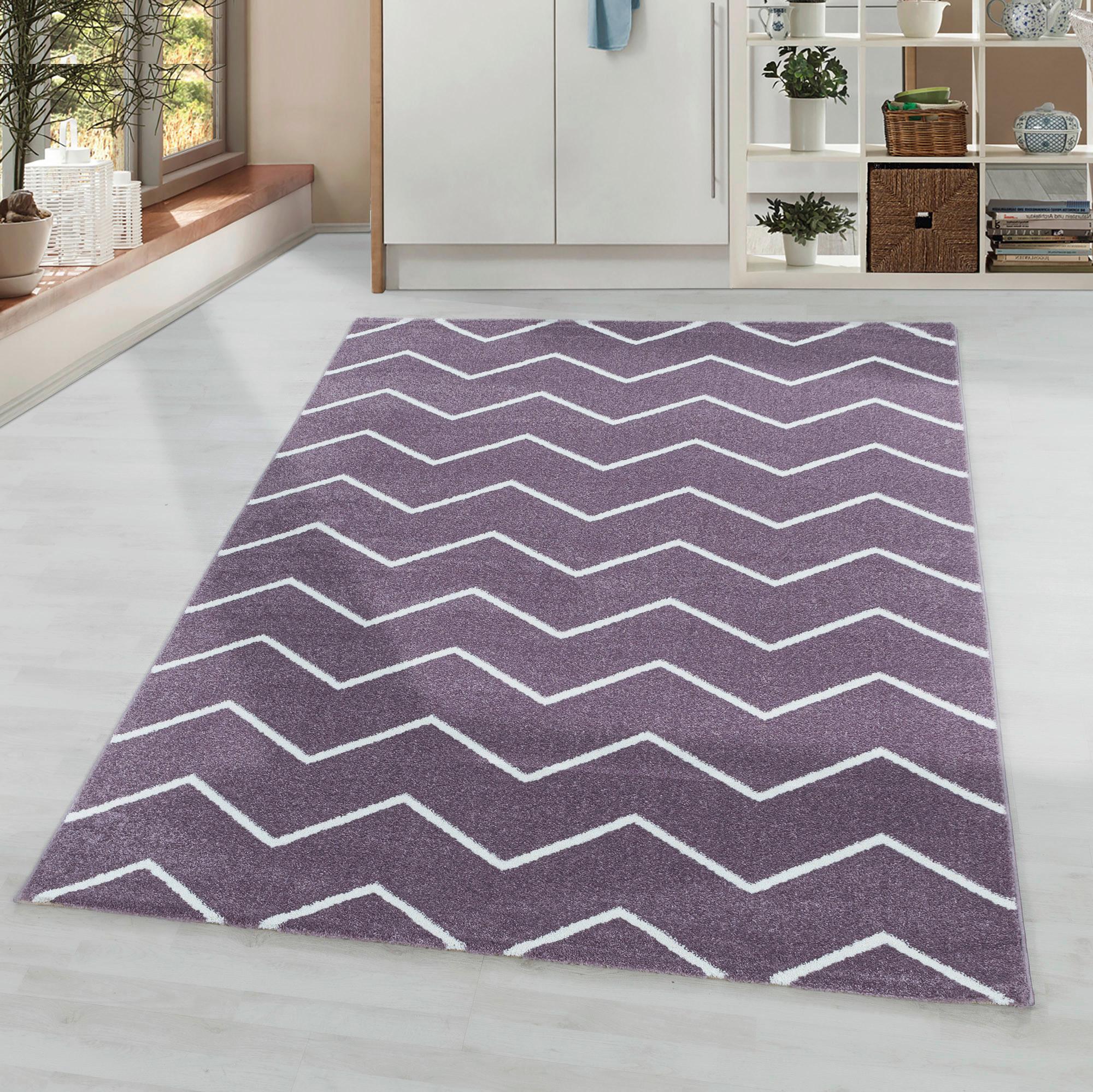 Teppich Läufer Lila Rio 80x250 cm - Lila, Basics, Textil (80/250cm)