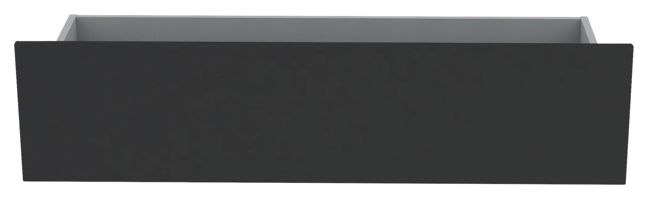 ZÁSUVKA UNIT-ELEMENTS - tmavě šedá, Moderní, kompozitní dřevo (90,9/21,9/36,6cm) - Ondega