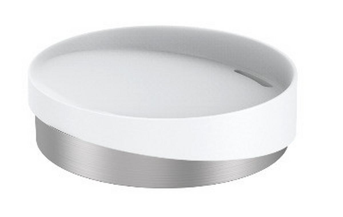 Miska na mydlo Chris - biela, Modern, kov/plast (11/3cm) - Premium Living