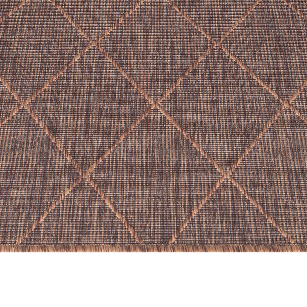 Outdoorteppich Zagora - Schwarz/Braun, Basics, Textil (120/170cm) - Novel