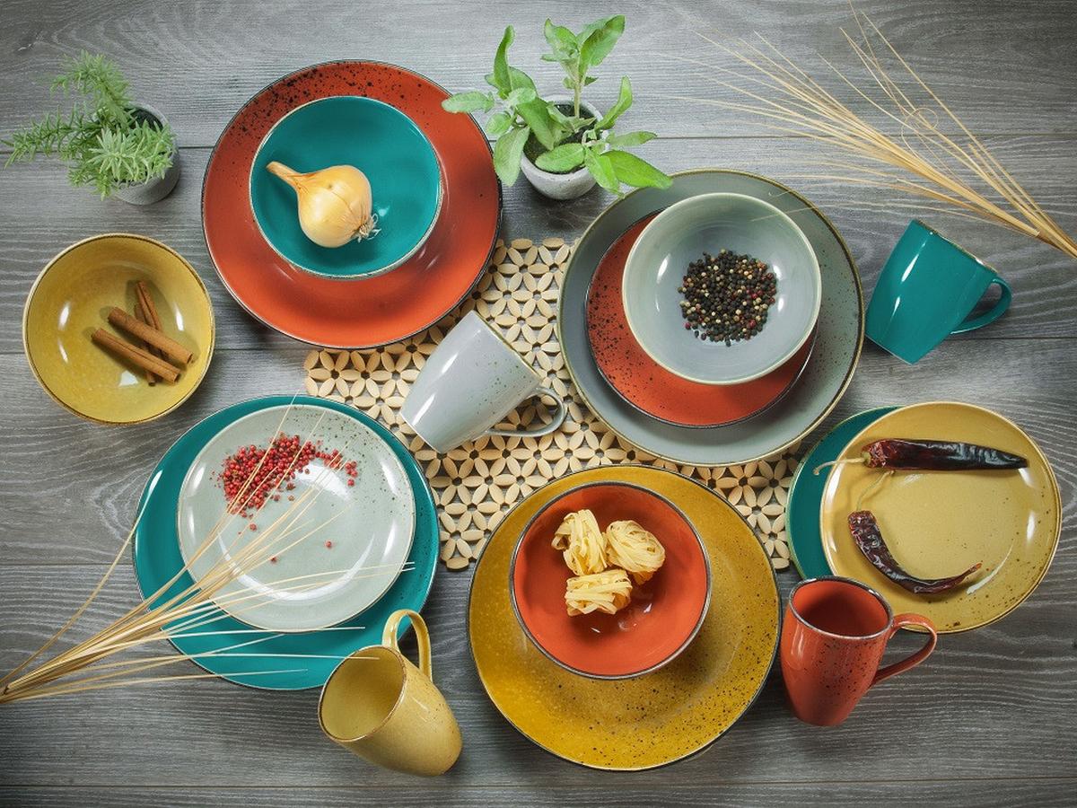 Desserttellerset 21978 Nature Collection - Currygelb, Trend, Keramik (21cm) - Creatable