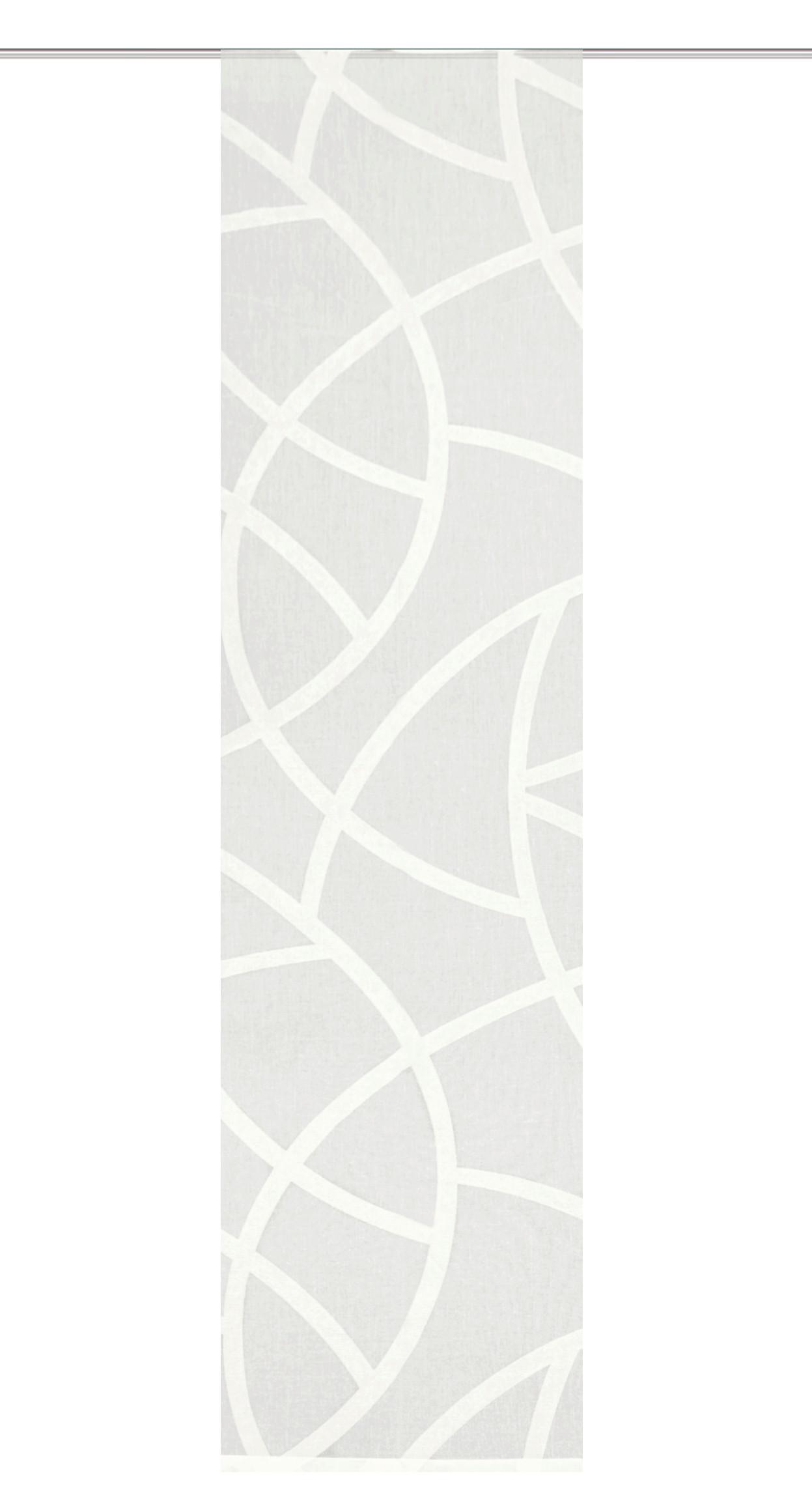 Flächenvorhang Weiß B: 60 cm - Weiß, Design, Textil (60/245cm)