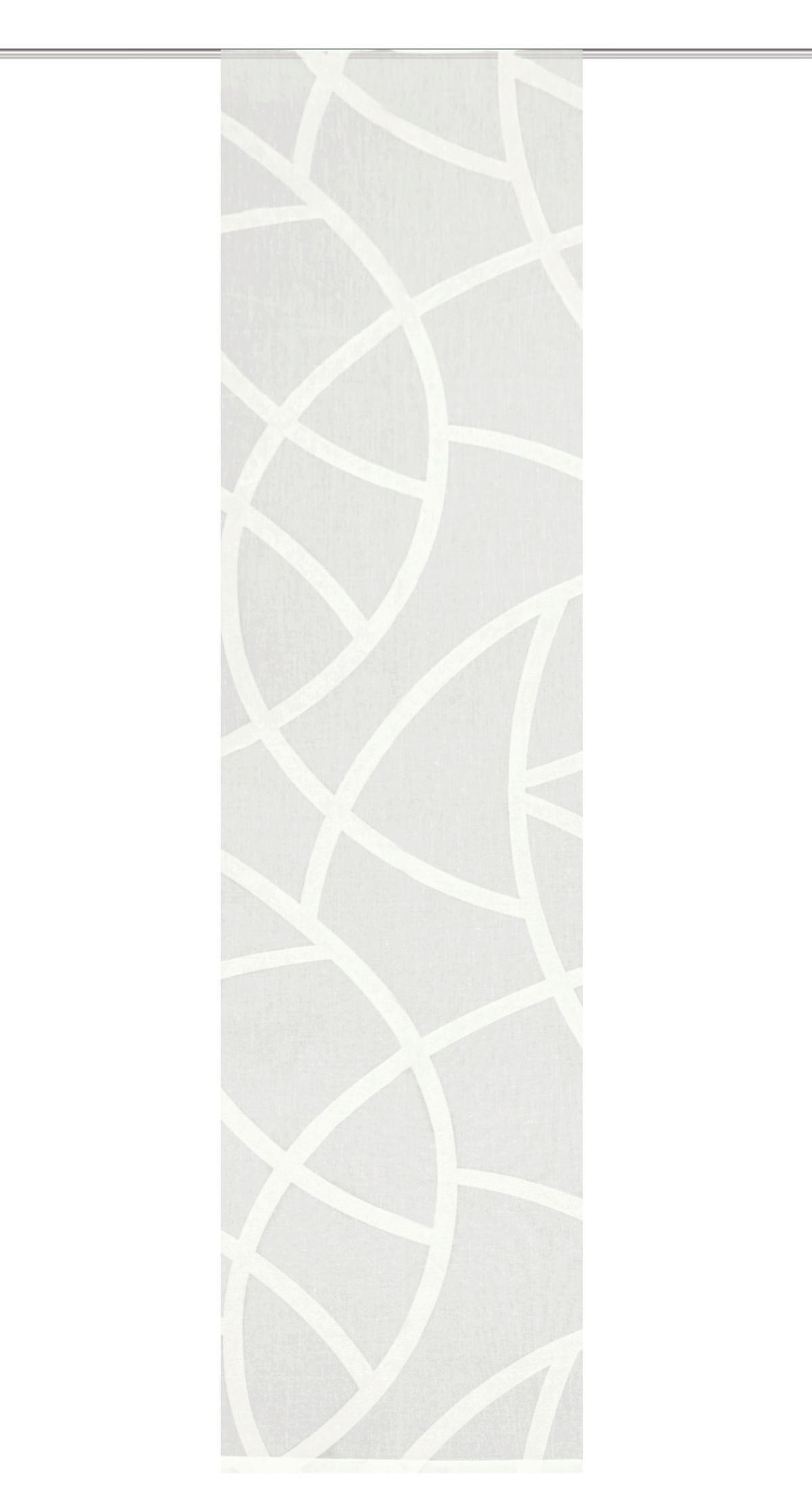 Flächenvorhang Weiß B: 60 Cm - Weiß, Design, Textil (60/245cm)