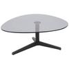 Couchtisch Barnsley - Schwarz/Grau, Design, Glas/Metall (84/77/34cm) - MID.YOU