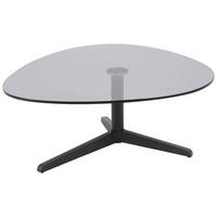 Couchtisch Barnsley - Schwarz/Grau, Design, Glas/Metall (84/77/34cm) - MID.YOU