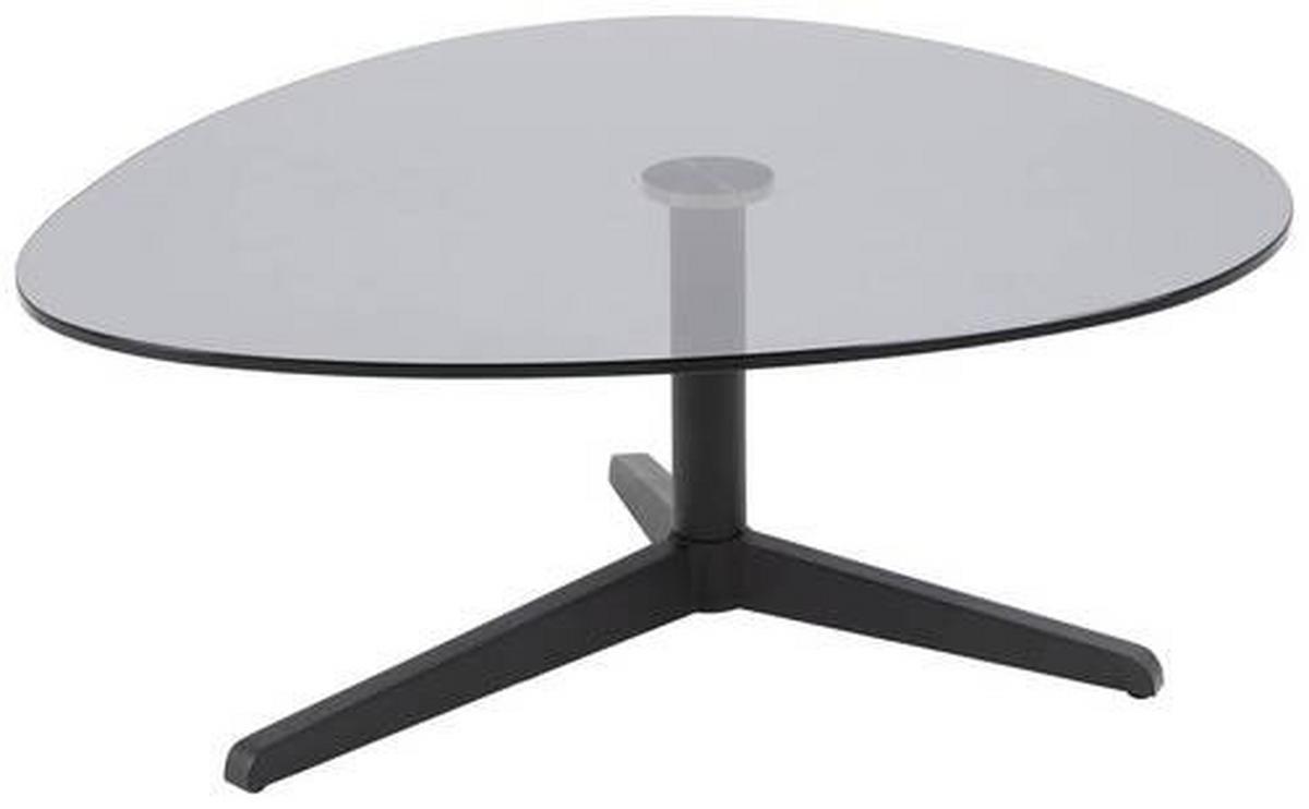 Couchtisch Barnsley - Schwarz/Grau, Design, Glas/Metall (84/77/34cm) - MID.YOU