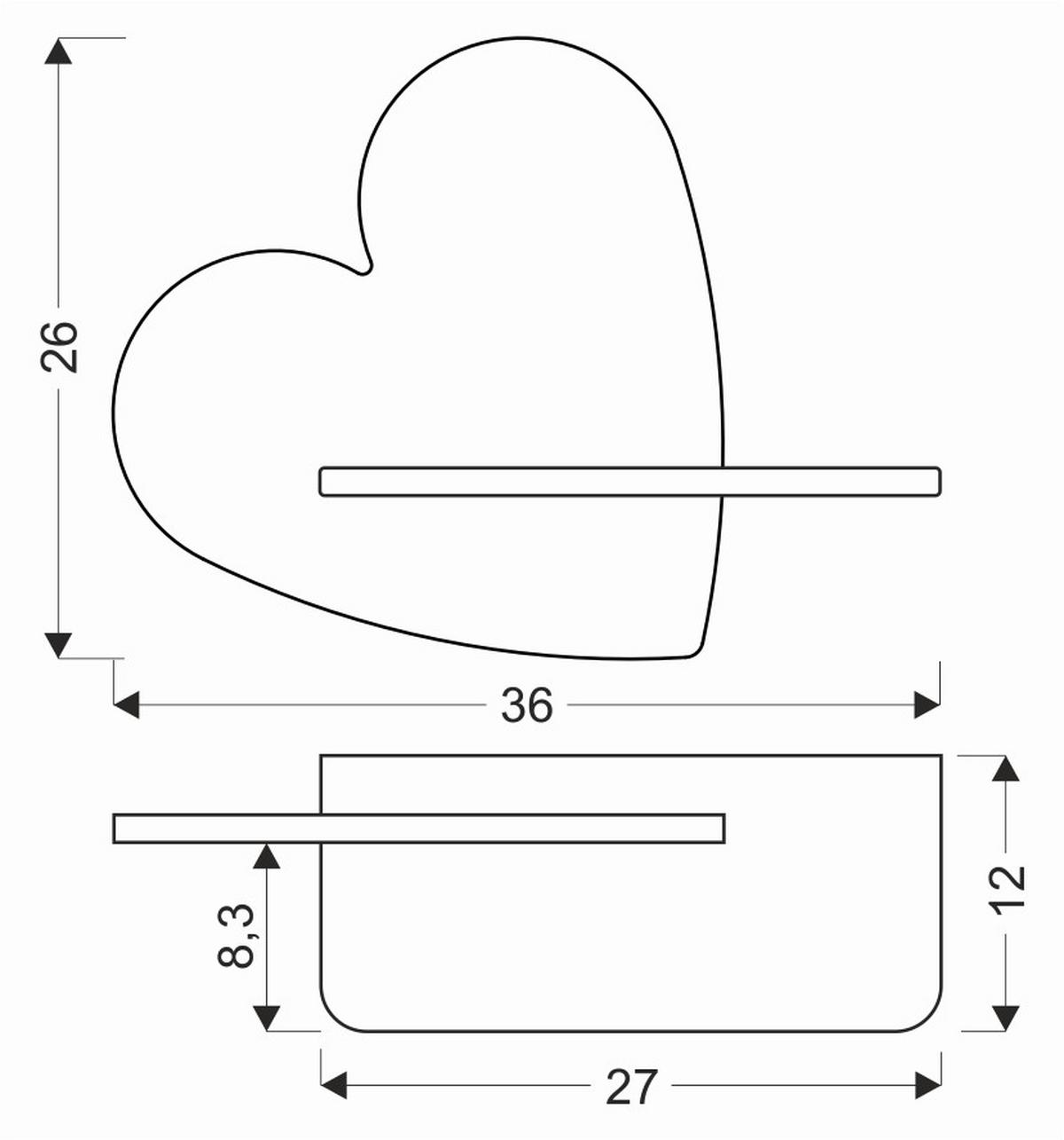 Kinderwandleuchte Heart - Pink, Basics, Holz/Holzwerkstoff (36/12/26cm)