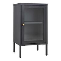 GARDEROBENSCHRANK Dalby Schwarz B: 38cm - Transparent/Schwarz, Design, Glas/Metall (38/70/35cm) - MID.YOU
