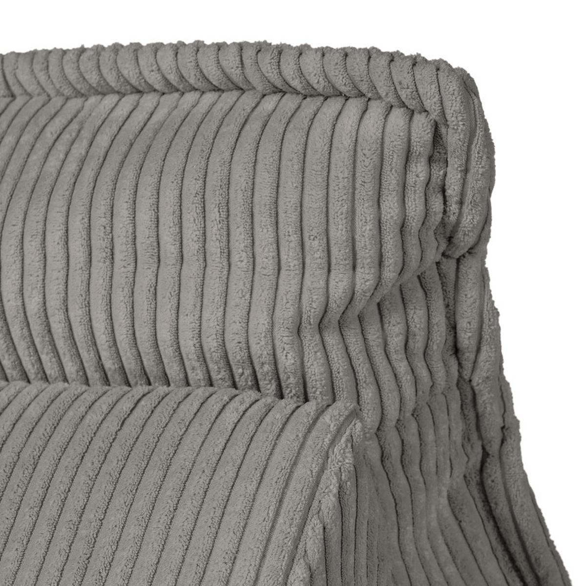 Rückenkissen Cordy, Anthrazit B: 83 Cm - Anthrazit, MODERN, Textil (83/25/42cm) - Trendmanufaktur