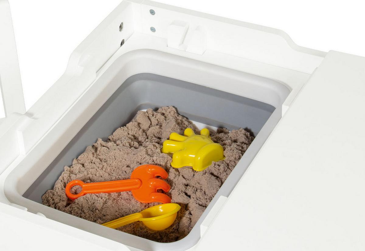 Kindersitzgruppe Holz Weiß 3-teilig - Weiß, Basics, Holz (65/47/50cm) - Pinolino