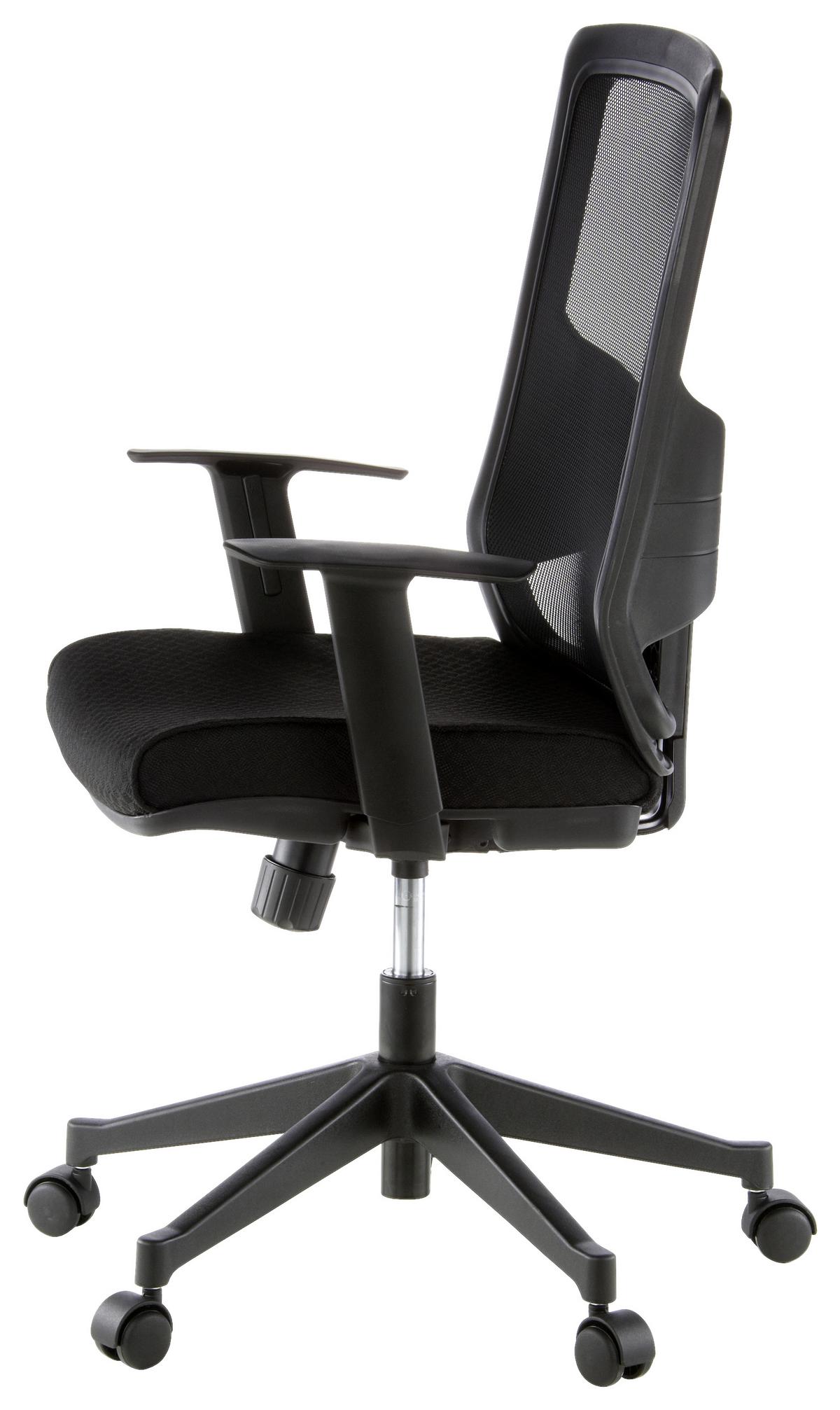 Drehstuhl Lavita Schwarz - Schwarz, MODERN, Kunststoff/Textil (57/113/44cm) - MID.YOU