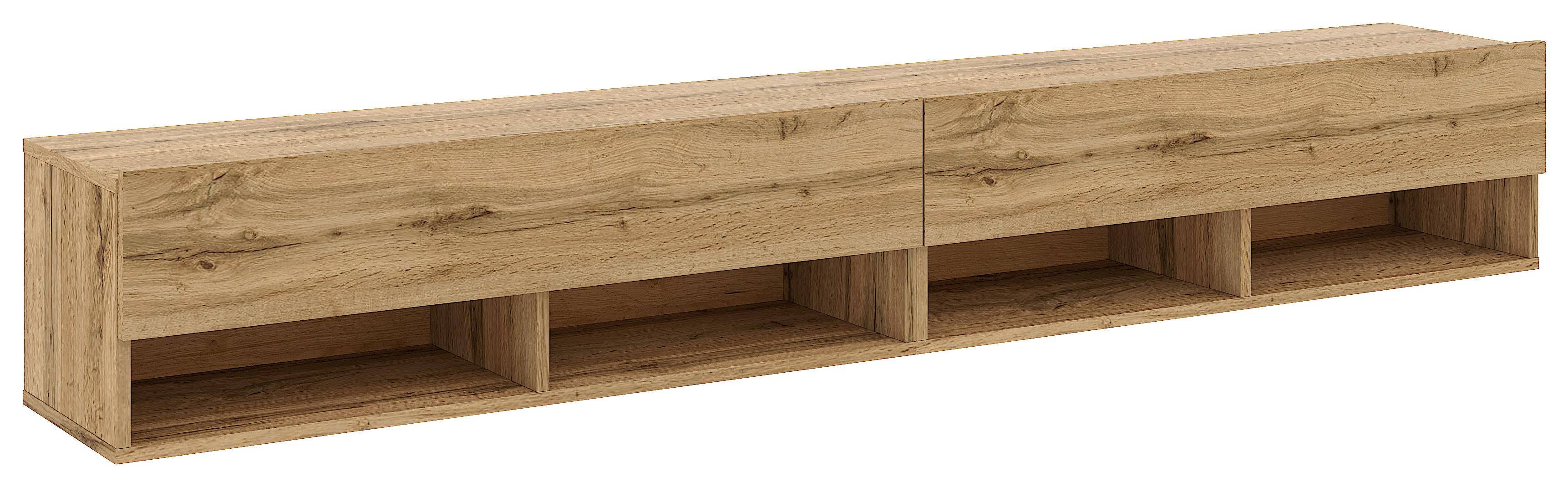 Lowboard Derby 200 - Eiche Wotan, Design, Holzwerkstoff (200/31,5/32,5cm) - Livetastic