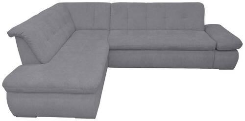 Ecksofa Moric Dunkelgrau Mikrofaser - Chromfarben/Dunkelgrau, KONVENTIONELL, Textil (216/273cm) - MID.YOU
