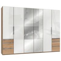 Šatní skříň LEVEL 36 D - barvy dubu/barvy chromu, Moderní, kov/kompozitní dřevo (300/216/58cm) - MID.YOU