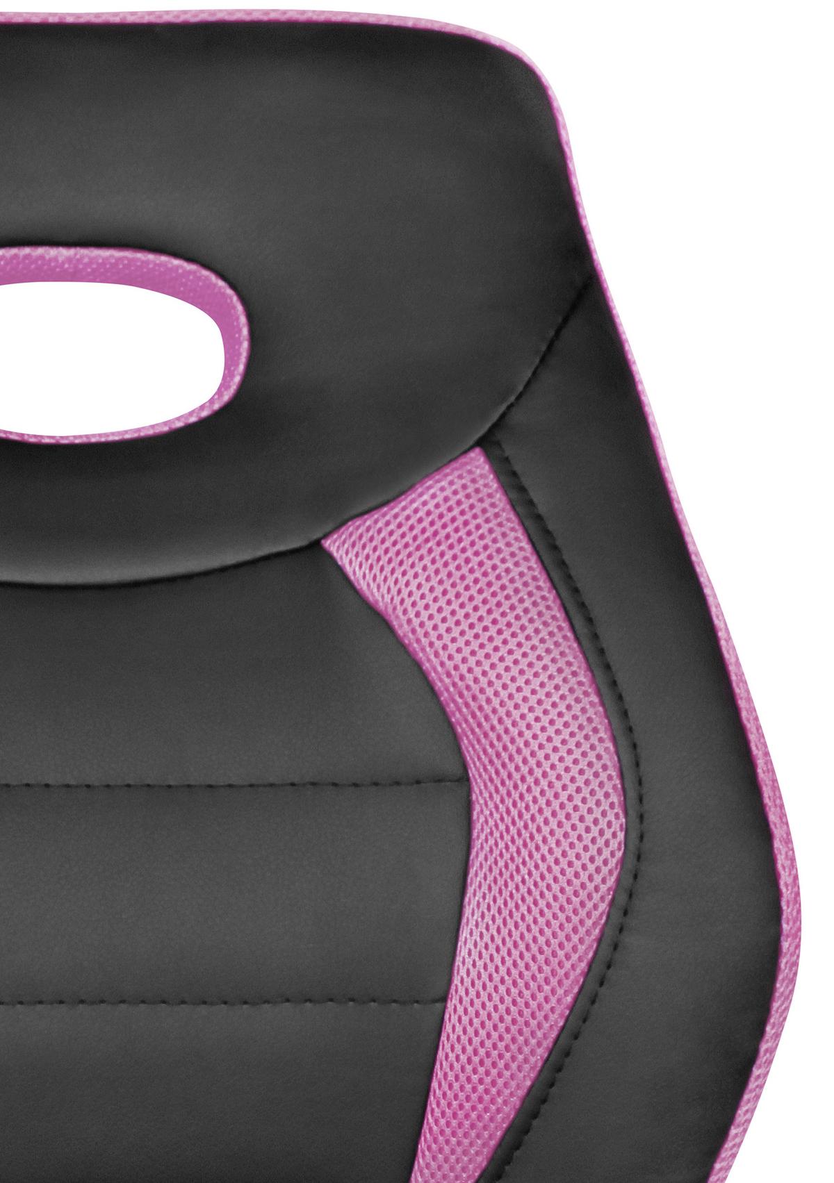 Otočná židle pro dítě Luan černá/růžová - pink/černá, Moderní, textil/plast (63/91/63cm) - MID.YOU