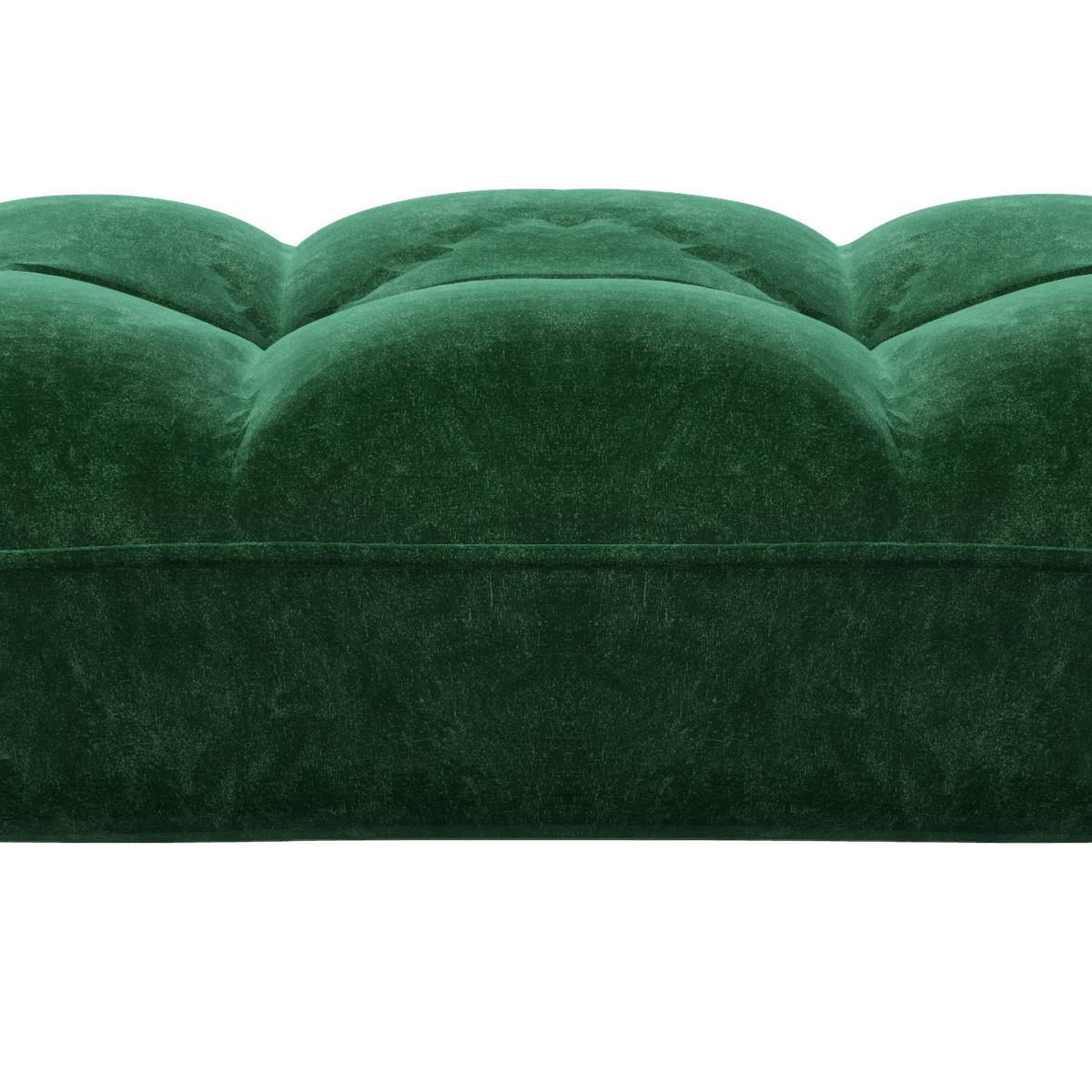 Polsterhocker Scarlett Grün Samt H: 43,5 Cm - Grün, KONVENTIONELL, Textil (88/43,5/57cm) - Playboy