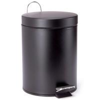 Kosmetikeimer Unis 3l Schwarz Metall DxH 17x25 - Schwarz, Basics, Kunststoff/Metall (17/25cm) - Spirella