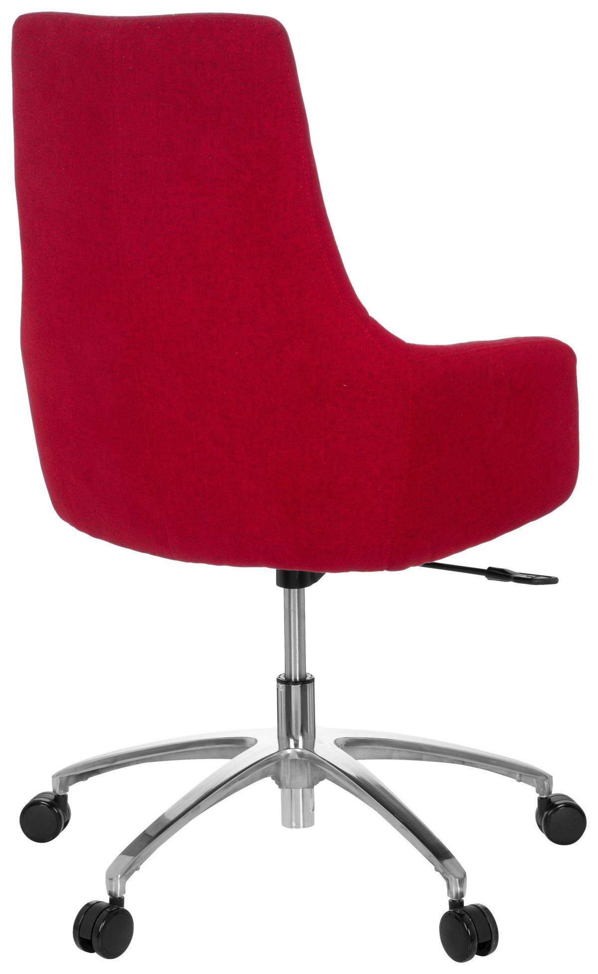 Bürostuhl Shake 100 Rot Bis 110 Kg - Silberfarben/Rot, Basics, Kunststoff/Textil (65/97/60cm) - MID.YOU